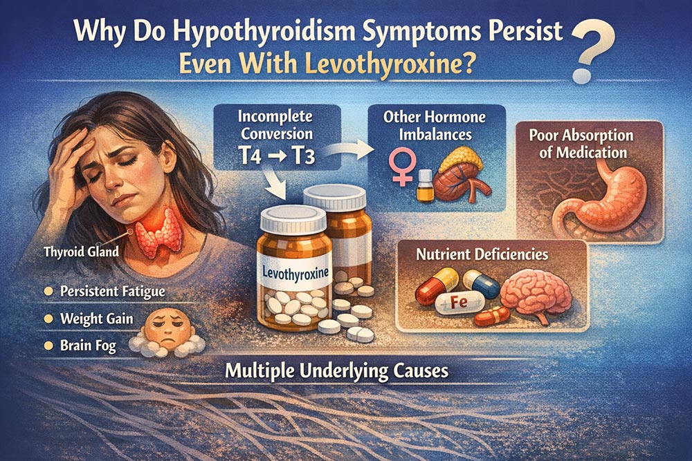 Why Hypothyroidism Symptoms Persist Even With Levothyroxine (And What May Help)
