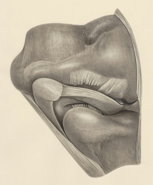 a pencil drawing of a human eye
