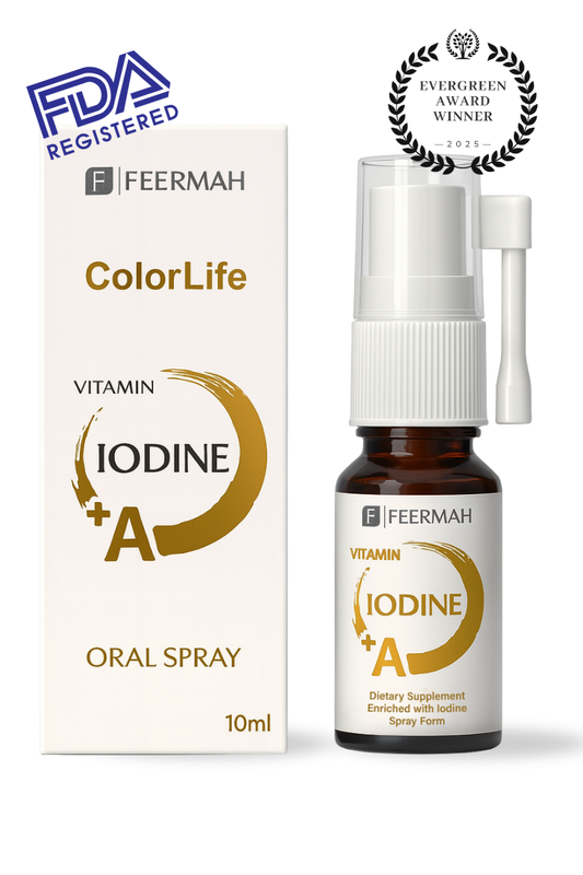 Colorlife® Vitamin A + Iodine Sublingual Spray for Thyroid Support & Immune Boost & Skin and Hair Support